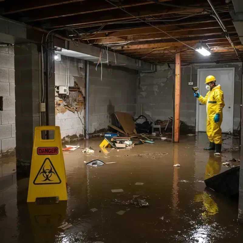 Flooded Basement Electrical Hazard in Sedalia, MO Property